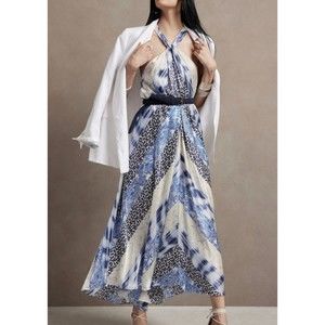 100% Silk Banana Republic “Belay” Maxi dress- elegant & classy silk dress (XL)